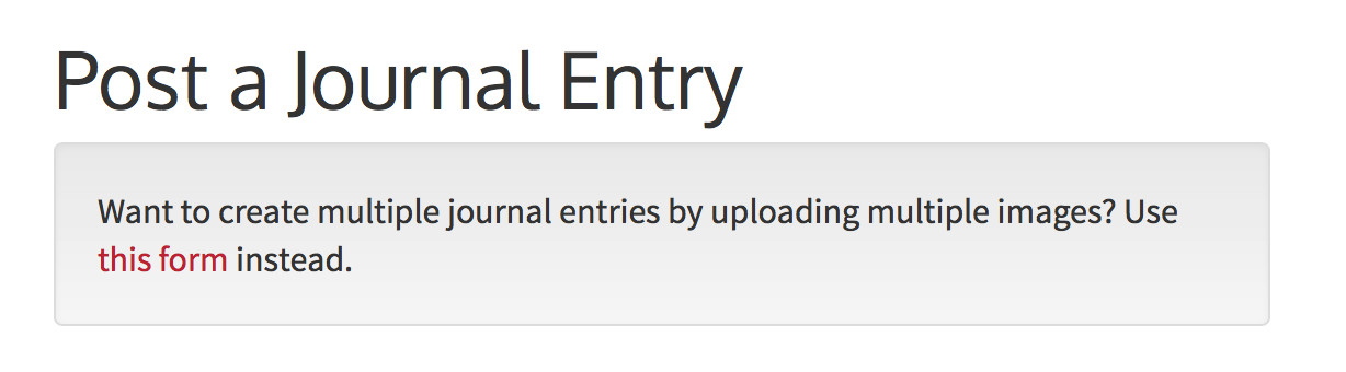 Multiple Image Uploads - Step 1